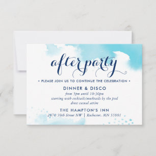 RSVP CARTÃO DE CELEBRAÇÃO DO PARTIDO aqua azul-aqua mod