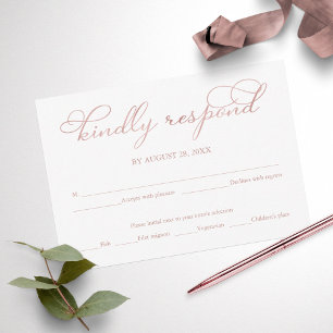 RSVP Cartão de Confirmação de Casamento Azul Marinho co