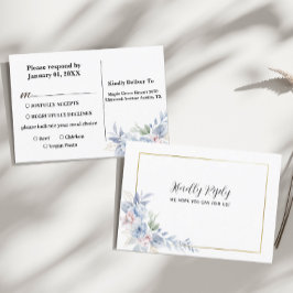 RSVP Cartão de Confirmação de Casamento da Lista Floral