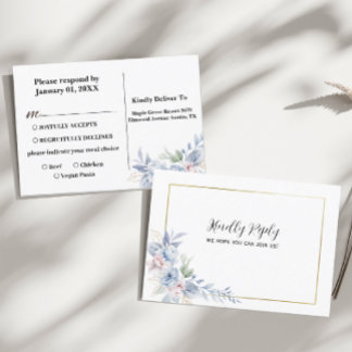 RSVP Cartão de Confirmação de Casamento da Lista Floral