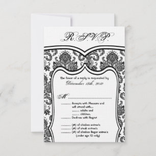 RSVP Cartão de Confirmação de Presença 3,5x5 Casamento 