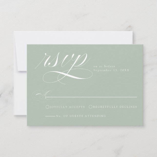 RSVP Cartão de Confirmação de Presença de Casamento com (Frente)
