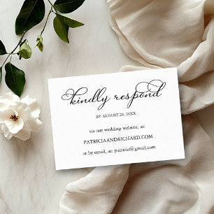 RSVP Cartão de Confirmação de Presença de Casamento Ele