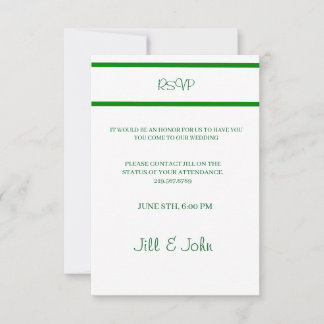 RSVP Cartão de Confirmação de Presença de Casamento em 
