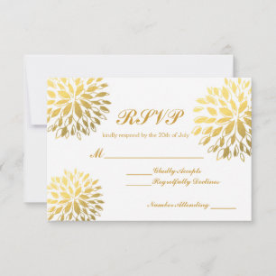 RSVP Cartão de Confirmação de Presença de Casamento Flo