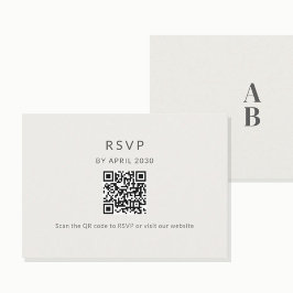 RSVP Cartão de Confirmação de Presença de Casamento QR