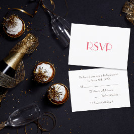 RSVP Cartão de Confirmação de Presença de Festa Elegant