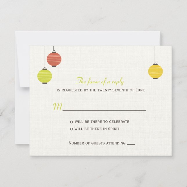 RSVP Cartão de Confirmação de Presença para Casamento c (Frente)