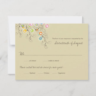 RSVP Cartão de Confirmação de Presença para Casamento n
