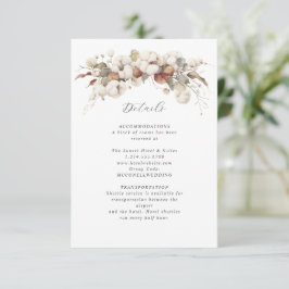 RSVP Cartão de detalhes de algodão e Eucalyptus