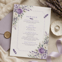 Cartão de Detalhes de Casamento com Aquarela de La