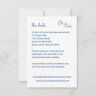 RSVP Cartão de Detalhes de Casamento de Flores Selvagem