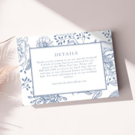 RSVP Cartão de Detalhes de Casamento Elegante Floral Pe