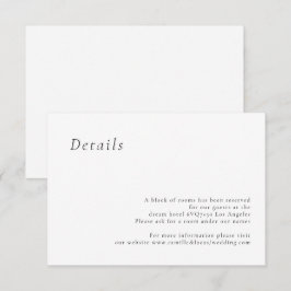 RSVP Cartão de detalhes de casamento elegante minimalis