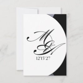 RSVP Cartão de Detalhes de Casamento Formal