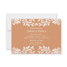Cartão de Detalhes de Casamento Terracotta Talaver