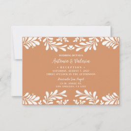 RSVP Cartão de Detalhes de Casamento Terracotta Talaver