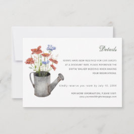 RSVP cartão de detalhes de flores silvestres rústicas