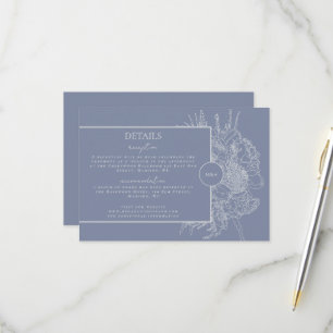 RSVP Cartão de Detalhes do Boquete Floral Moderno e Ele