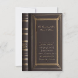 RSVP Cartão de detalhes do casamento do cobrir do livro