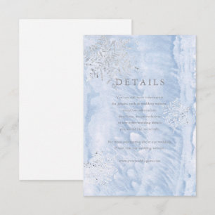 RSVP Cartão de Detalhes do Floco de Neve de Prata de In