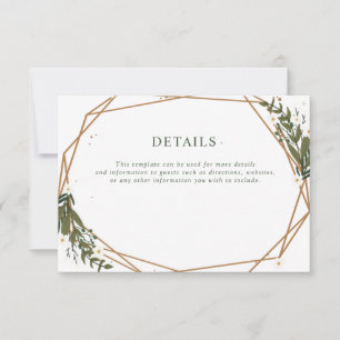 RSVP cartão de detalhes geométricos florais