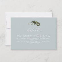 Cartão de Detalhes Selvagem e Verde