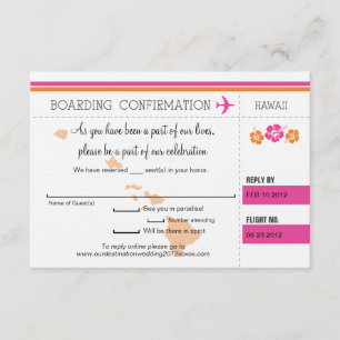 RSVP Cartão de Embarque para o Havaí
