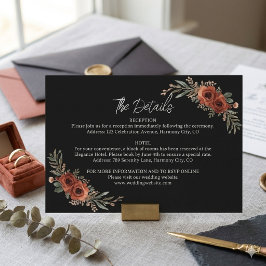 RSVP Cartão de Enclausuramento com Detalhes Florais de