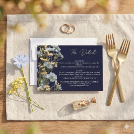 RSVP Cartão de Enclausuramento com Detalhes Florais Mod