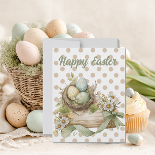 RSVP Cartão de felicitações da Páscoa decorado com flor