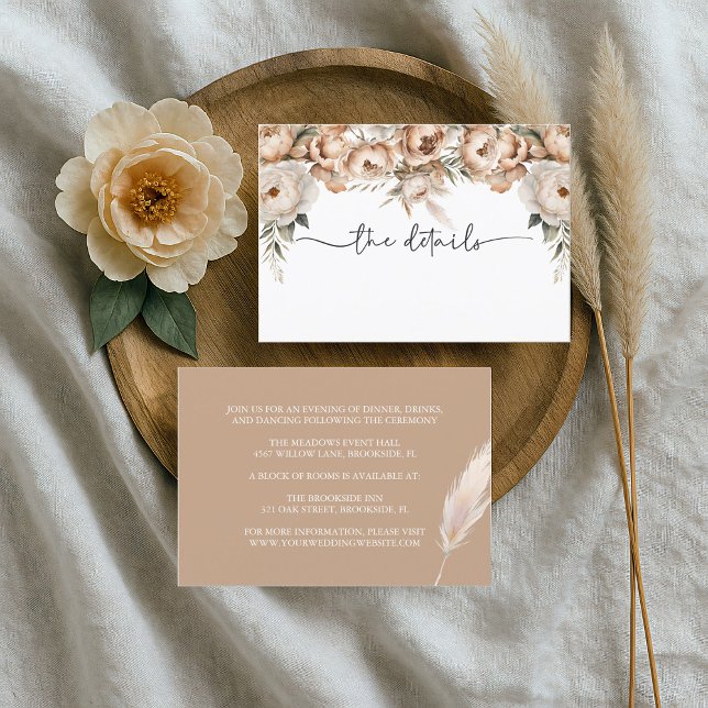 RSVP Cartão de Gabinete de Detalhes do Casamento Rustic (Criador carregado)