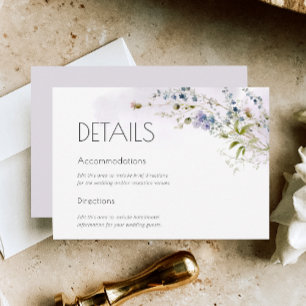 RSVP Cartão de Gabinete para Detalhes do Casamento Flor