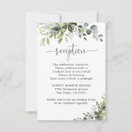 RSVP Cartão de Inclusão de Recepção de Casamento com Eu