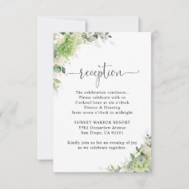 RSVP Cartão de Inclusão de Recepção de Casamento com Ho