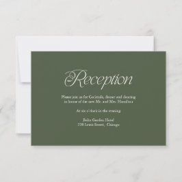 RSVP Cartão de Inserção de Recepção de Casamento Minima