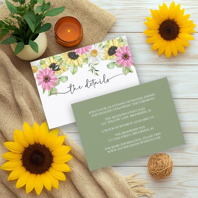 RSVP Cartão de Invólucro Rustic Sunflower (Criador carregado)