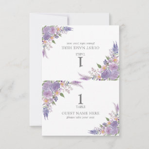 RSVP Cartão de Local de Casamento da Lavanda Lilac Mode