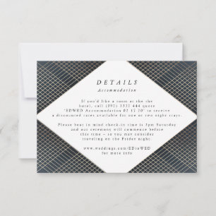 RSVP Cartão de Marinho Geométrico Dourado Gatsby