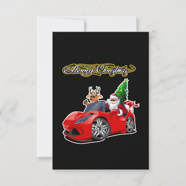 RSVP Cartão de Natal com letra de Natal (Frente)