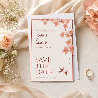 RSVP Cartão de Noivado com Floral Elegante para Salvar 