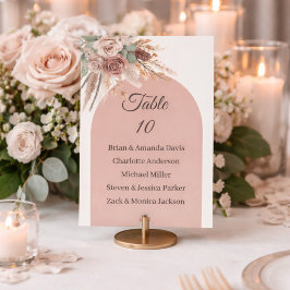 RSVP Cartão de nomes de mesa de casamento de grama pamp