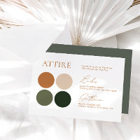 Cartão de Paleta de Cores de Casamento Terracotta