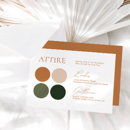 RSVP Cartão de Paleta de Cores de Casamento Terracotta 