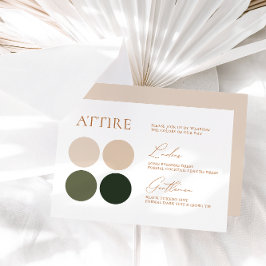 RSVP Cartão de Paleta de Cores de Casamento Verde e Cha