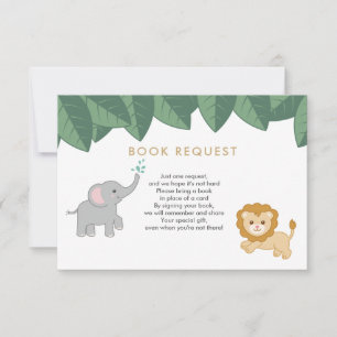 RSVP Cartão de pedido de livro animal Safari
