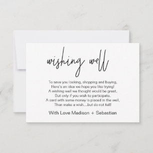 RSVP Cartão de Poço de Desejos de Casamento Moderno Pre