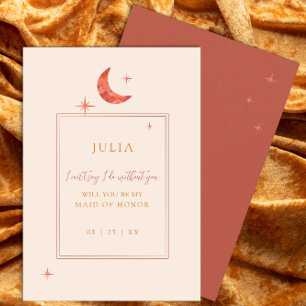 RSVP Cartão de Proposta Terracotta Moon Bridesmaid