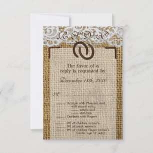 RSVP Cartão de R.S.V.P. 3,5x5 Cavalos de Ferradura em L