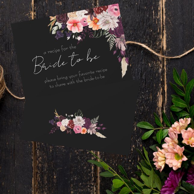 RSVP Cartão de Receita Anexo Dark Moody (Criador carregado)